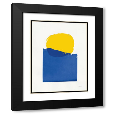 Buoyant Bright Primary Black Modern Wood Framed Art Print with Double Matting by Schick, Mike