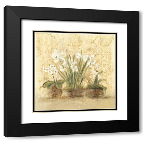 k 8232 Esprit NarcOrch Black Modern Wood Framed Art Print with Double Matting by Blum, Cheri