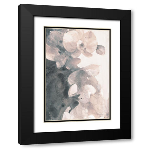 Orchid Splendor II Blush Black Modern Wood Framed Art Print with Double Matting by Hristova, Albena