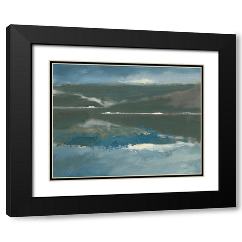 October Reflections Black Modern Wood Framed Art Print with Double Matting by Wellington Studio