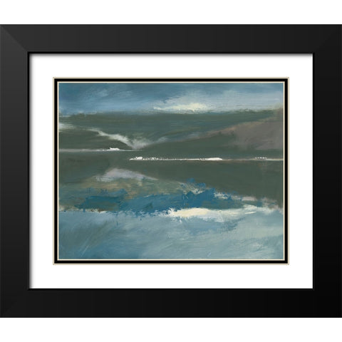 October Reflections Black Modern Wood Framed Art Print with Double Matting by Wellington Studio