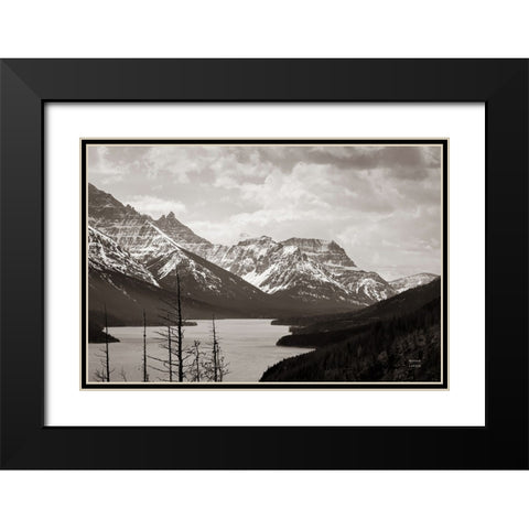 Spring Range Black Modern Wood Framed Art Print with Double Matting by Larson, Nathan