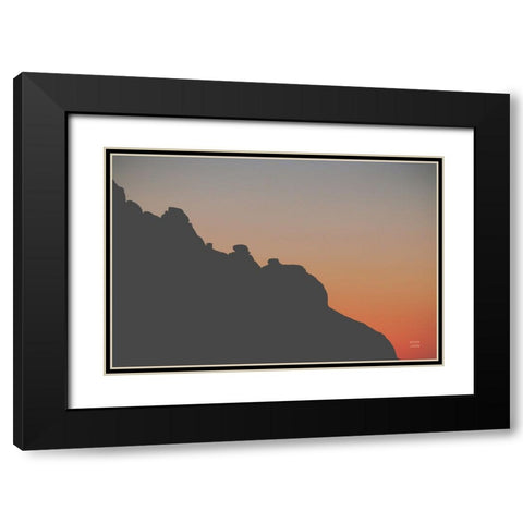 Make Me Your Sunset II Black Modern Wood Framed Art Print with Double Matting by Larson, Nathan