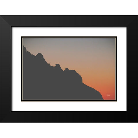Make Me Your Sunset II Black Modern Wood Framed Art Print with Double Matting by Larson, Nathan