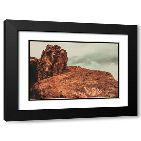 Welcome IV Black Modern Wood Framed Art Print with Double Matting by Larson, Nathan