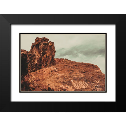 Welcome IV Black Modern Wood Framed Art Print with Double Matting by Larson, Nathan