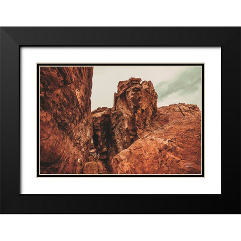 Welcome V Black Modern Wood Framed Art Print with Double Matting by Larson, Nathan