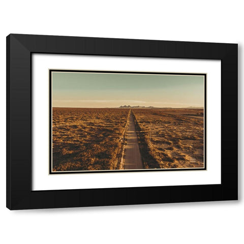 Welcome VI Black Modern Wood Framed Art Print with Double Matting by Larson, Nathan