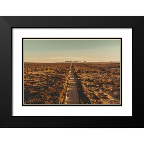 Welcome VI Black Modern Wood Framed Art Print with Double Matting by Larson, Nathan