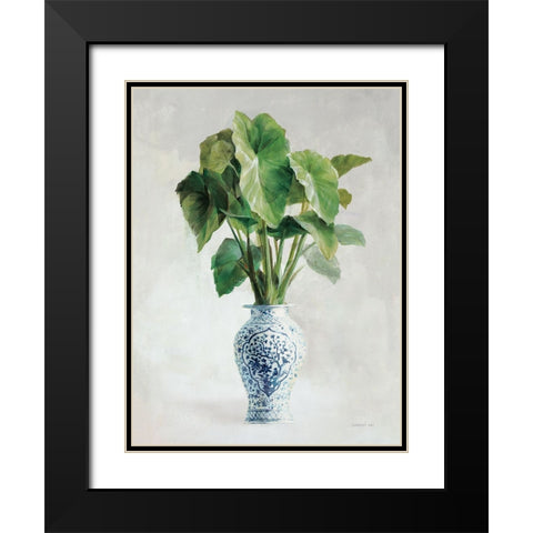 Greenhouse Palm Chinoiserie I Black Modern Wood Framed Art Print with Double Matting by Nai, Danhui