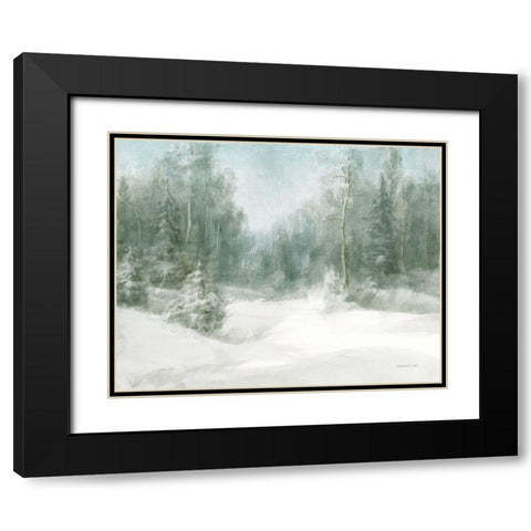 Peaceful Holiday Black Modern Wood Framed Art Print with Double Matting by Nai, Danhui