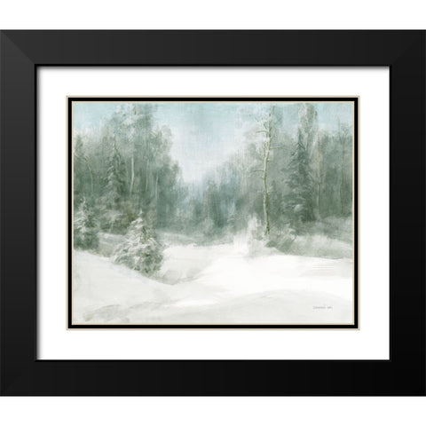 Peaceful Holiday Black Modern Wood Framed Art Print with Double Matting by Nai, Danhui