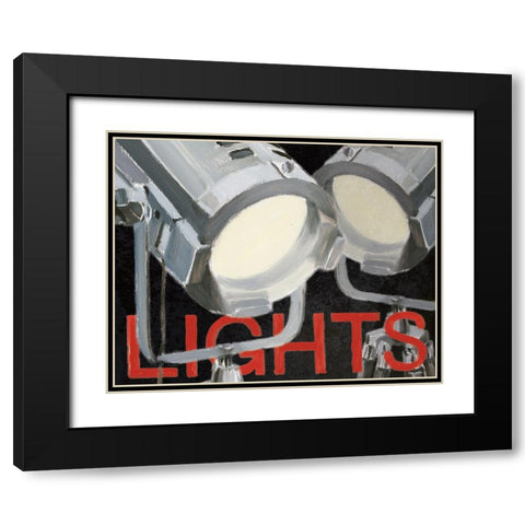 Lights Camera Action I Black Modern Wood Framed Art Print with Double Matting by Fabiano, Marco
