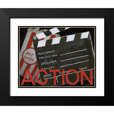 Lights Camera Action III Black Modern Wood Framed Art Print with Double Matting by Fabiano, Marco