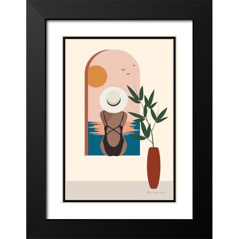 Luxe Traveler III Black Modern Wood Framed Art Print with Double Matting by Escalante, Omar