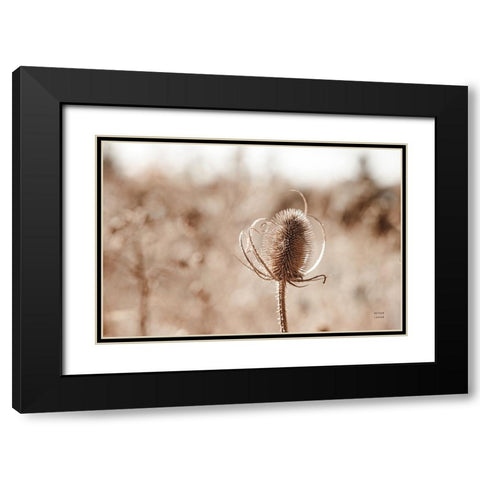 Fall Turns Black Modern Wood Framed Art Print with Double Matting by Larson, Nathan