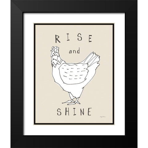 Roost II Black Modern Wood Framed Art Print with Double Matting by Tillmon, Avery