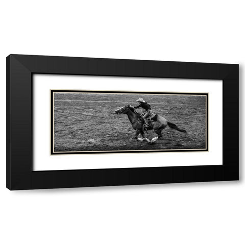 Rodeo II BW Black Modern Wood Framed Art Print with Double Matting by Larson, Nathan