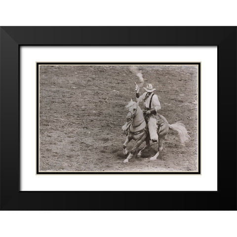Rodeo I Sepia Black Modern Wood Framed Art Print with Double Matting by Larson, Nathan