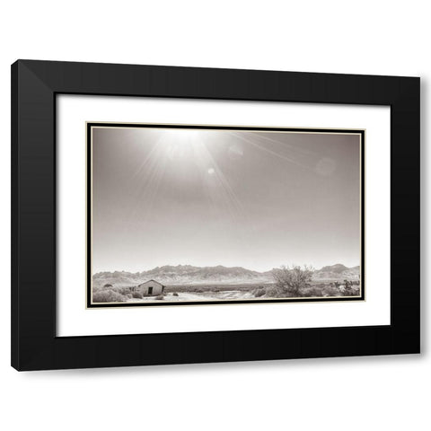 Southwestern Sun Black Modern Wood Framed Art Print with Double Matting by Larson, Nathan