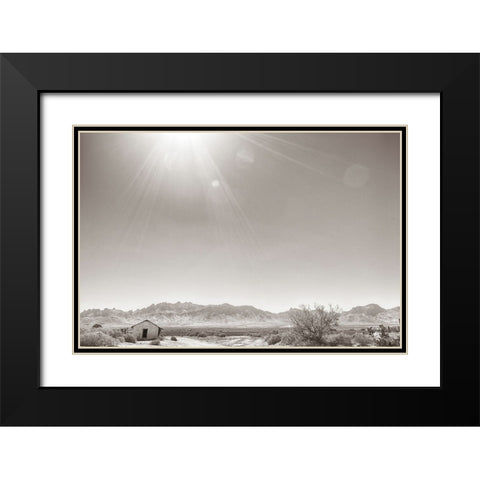 Southwestern Sun Black Modern Wood Framed Art Print with Double Matting by Larson, Nathan