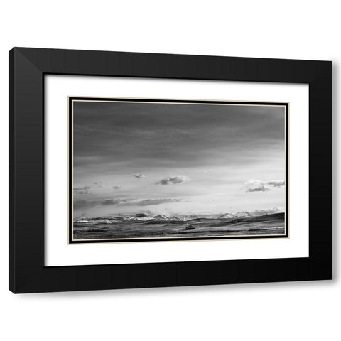 Mountain Cabin I Black Modern Wood Framed Art Print with Double Matting by Larson, Nathan