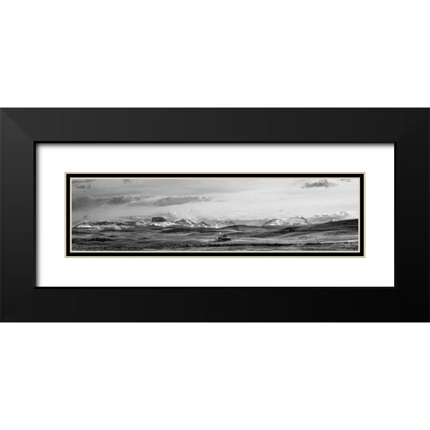 Mountain Cabin III Black Modern Wood Framed Art Print with Double Matting by Larson, Nathan