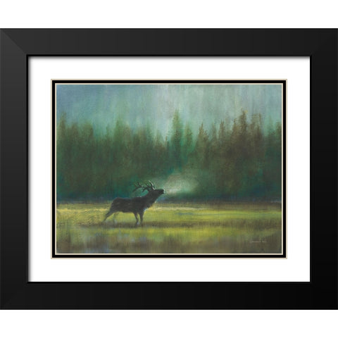 Voice of the Wild Black Modern Wood Framed Art Print with Double Matting by Nai, Danhui