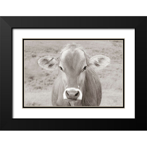 Dairy Barn Neutral Black Modern Wood Framed Art Print with Double Matting by Larson, Nathan