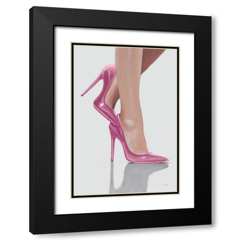 Divine II Pink Black Modern Wood Framed Art Print with Double Matting by Wiens, James