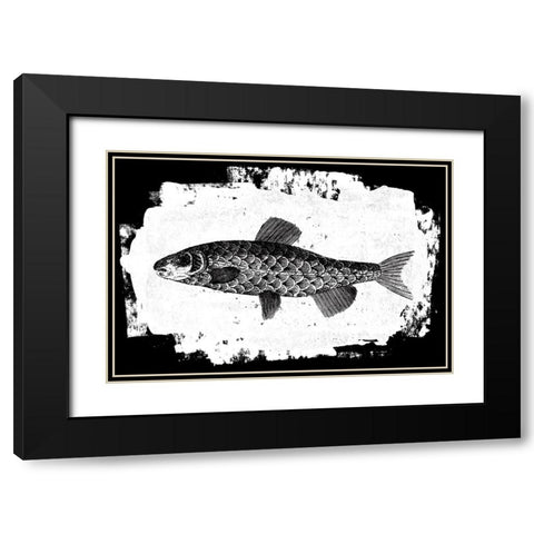 Fish II Black Modern Wood Framed Art Print with Double Matting by Adams, Sarah