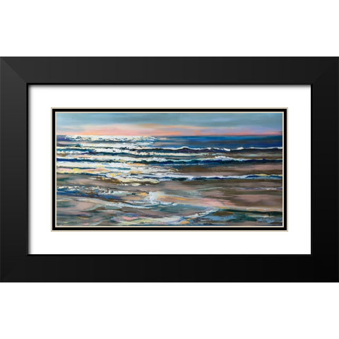 Shimmer Black Modern Wood Framed Art Print with Double Matting by Vertentes, Jeanette