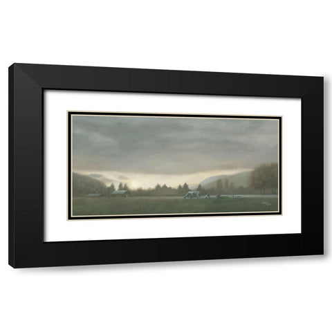 December Landscape II Black Modern Wood Framed Art Print with Double Matting by Wellington Studio