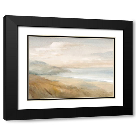 Misty on the Headlands Black Modern Wood Framed Art Print with Double Matting by Nai, Danhui