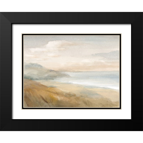 Misty on the Headlands Black Modern Wood Framed Art Print with Double Matting by Nai, Danhui