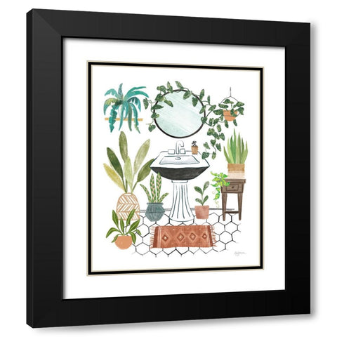 Urban Jungle Bathing I Black Modern Wood Framed Art Print with Double Matting by Urban, Mary