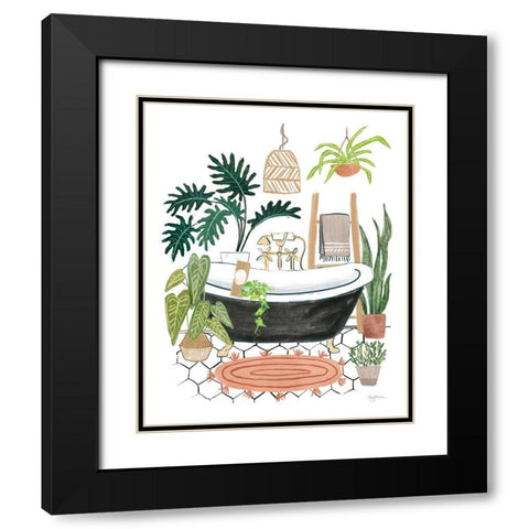 Urban Jungle Bathing II Black Modern Wood Framed Art Print with Double Matting by Urban, Mary