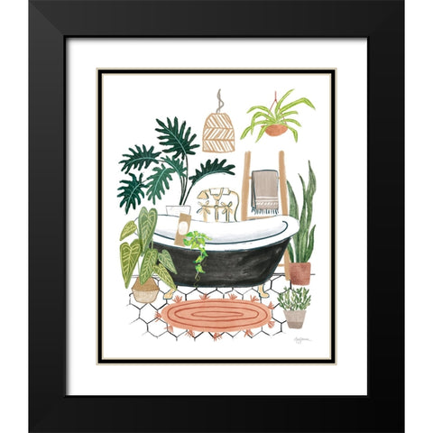 Urban Jungle Bathing II Black Modern Wood Framed Art Print with Double Matting by Urban, Mary