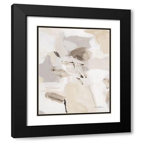 Muted I Black Modern Wood Framed Art Print with Double Matting by Zaman, Farida