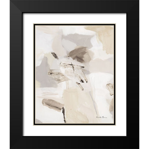 Muted I Black Modern Wood Framed Art Print with Double Matting by Zaman, Farida