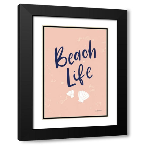Just Beachy II Black Modern Wood Framed Art Print with Double Matting by Thorns, Becky