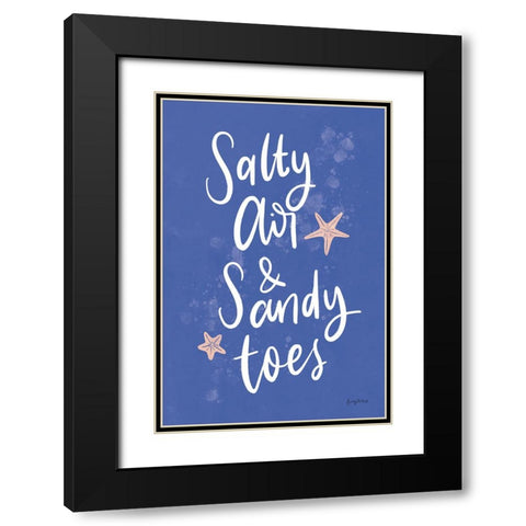 Just Beachy III Black Modern Wood Framed Art Print with Double Matting by Thorns, Becky