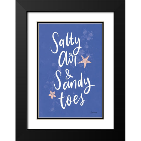 Just Beachy III Black Modern Wood Framed Art Print with Double Matting by Thorns, Becky