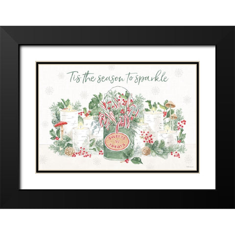 Christmas Charm I Black Modern Wood Framed Art Print with Double Matting by Grove, Beth