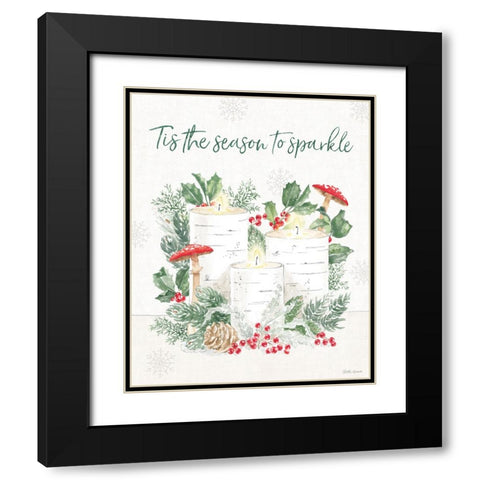 Christmas Charm V Black Modern Wood Framed Art Print with Double Matting by Grove, Beth