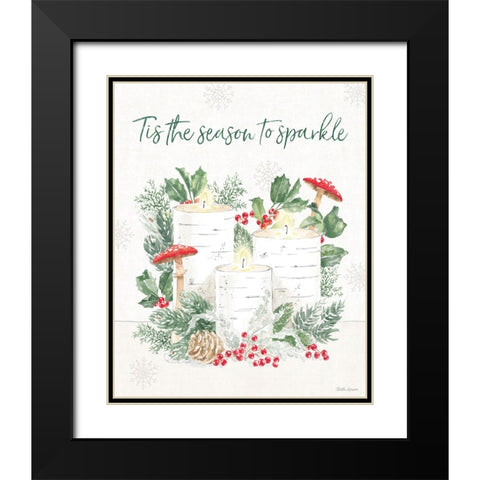 Christmas Charm V Black Modern Wood Framed Art Print with Double Matting by Grove, Beth