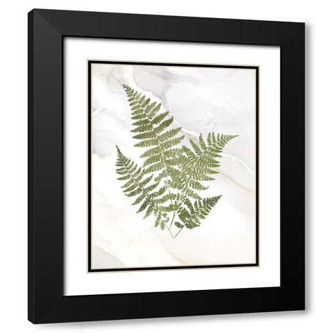 Agate Ferns IX Black Modern Wood Framed Art Print with Double Matting by Wild Apple Portfolio