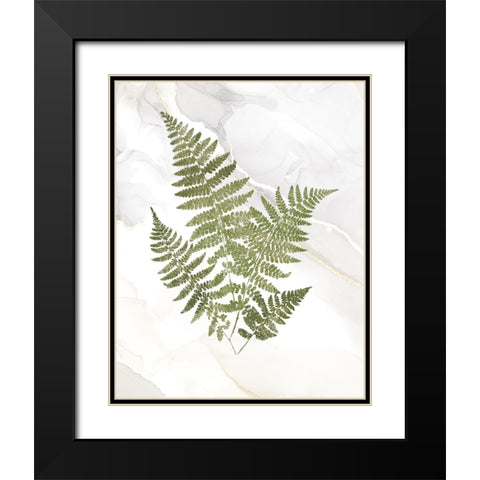 Agate Ferns IX Black Modern Wood Framed Art Print with Double Matting by Wild Apple Portfolio