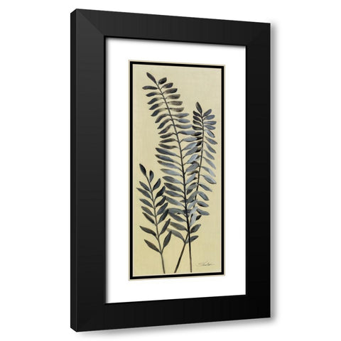 Tall Fern II Black Modern Wood Framed Art Print with Double Matting by Vassileva, Silvia