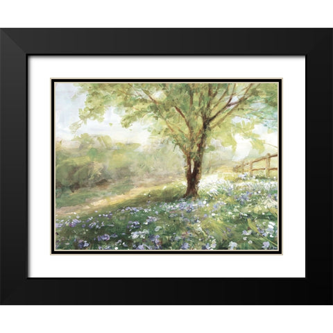 Field of Bluebells Neutral Black Modern Wood Framed Art Print with Double Matting by Nai, Danhui